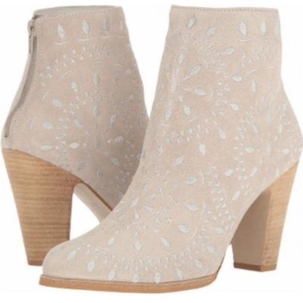Matisse‎ women 8.5 Springfield embroidered hi-shaft booties suede leather